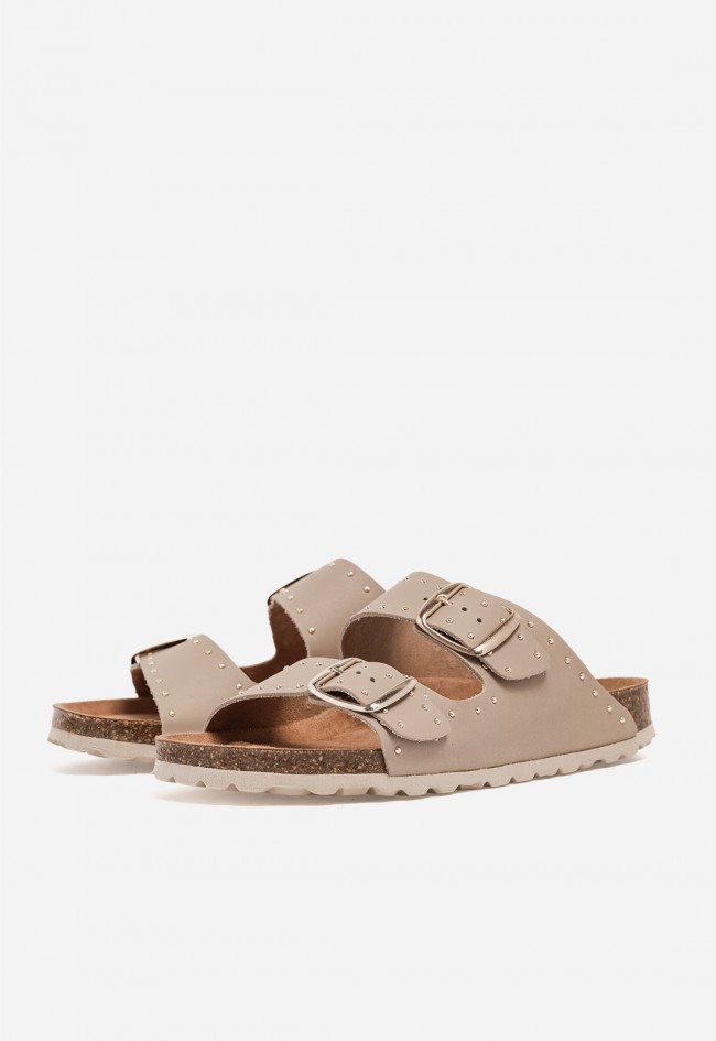Sandalia bio de doble hebilla con tachuelas VAS 13843 SP – comodidad casual con toque trendy