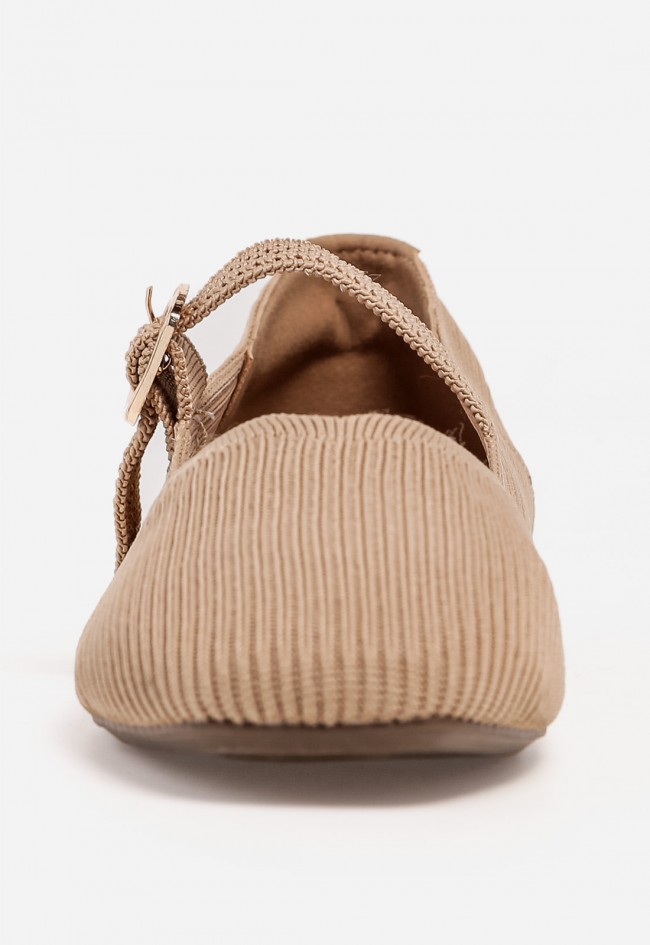 Bailarina beige de tejido con tira Carmina Jhilton 63-2467 – estilo elegante y cómodo