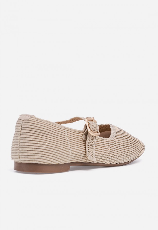 Bailarina oro de tejido con tira Carmina Jhilton 63-2467 – brillo sutil y estilo elegante