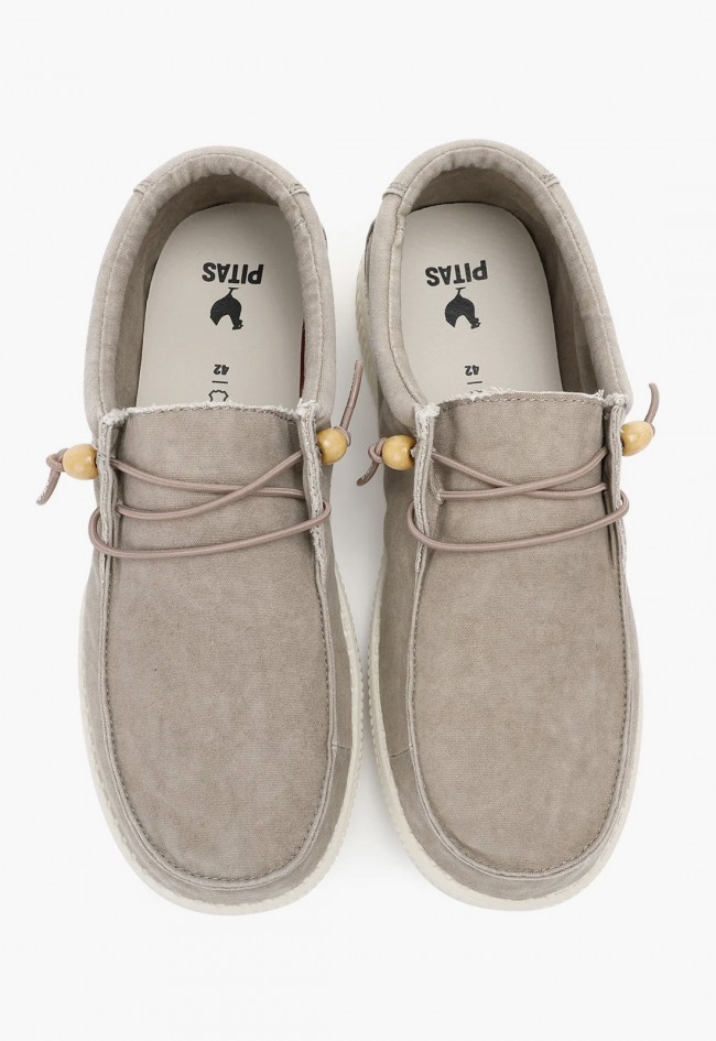 Zapato wallabi casual de hombre Walk in Pitas WP150 Washed beige – ultraligero y cómodo