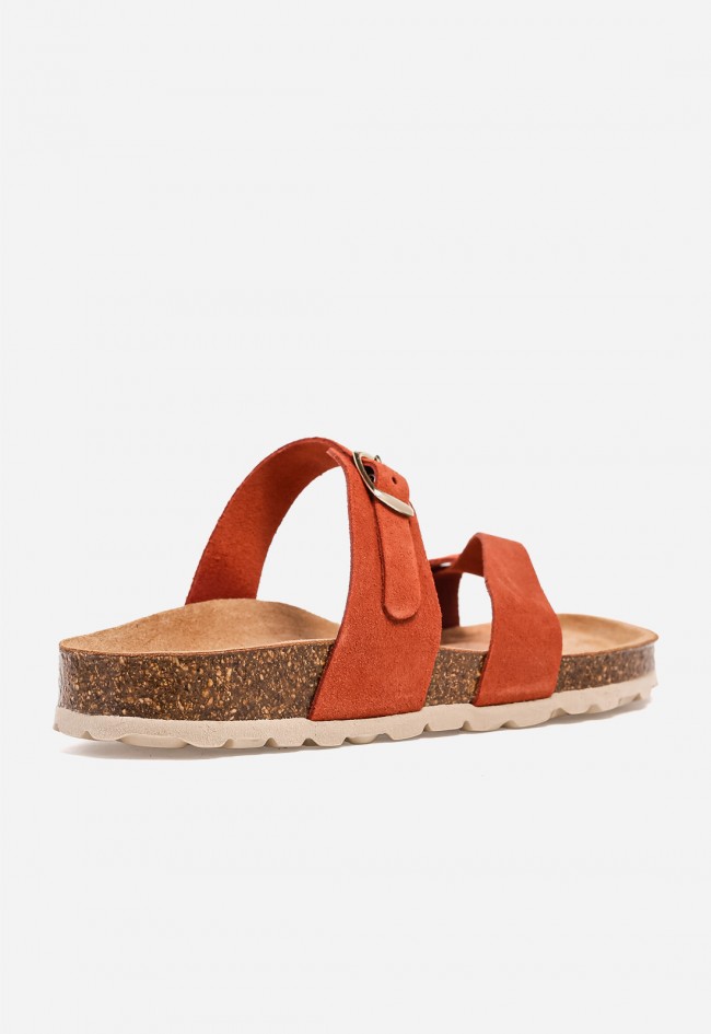 Sandalia bio de piel VAS 3572 s con tira al dedo y hebilla