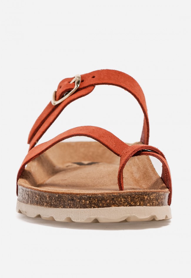 Sandalia bio de piel VAS 3572 s con tira al dedo y hebilla