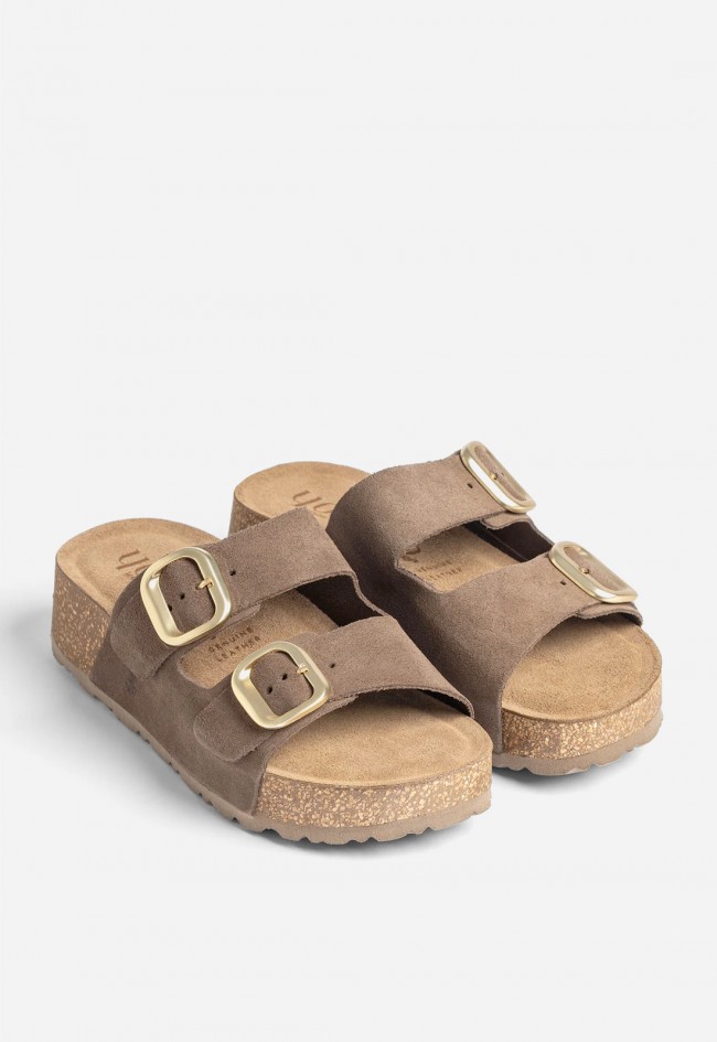 Sandalia bio cómoda Yokono WIWI-003 de piel marrón