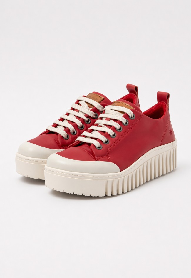 Zapatilla de plataforma roja ligera ART Brighton de mujer