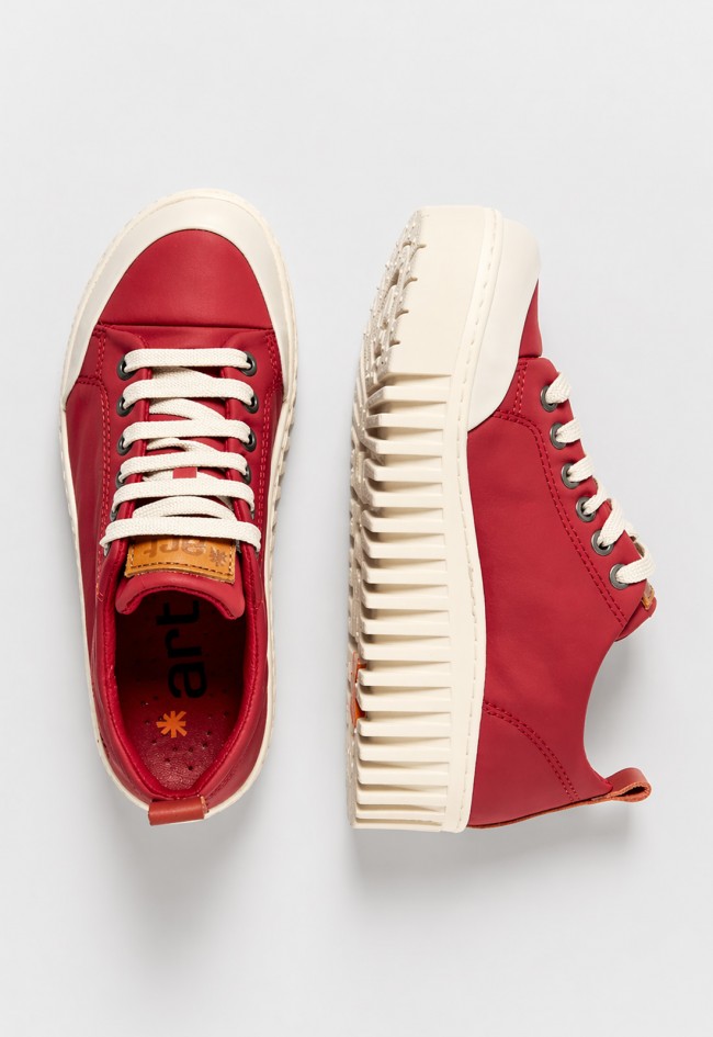 Zapatilla de plataforma roja ligera ART Brighton de mujer