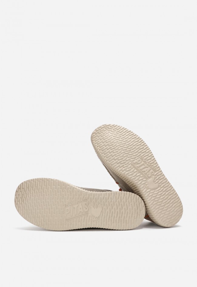 Zapato wallabi de hombre Walk in Pitas WP150 Steve taupe, ultraligero y fresco para verano