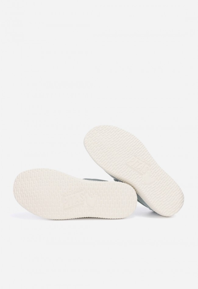 Zapato wallabi de mujer Walkin Pitas WP150 Linen verde claro, ligero y con estilo natural