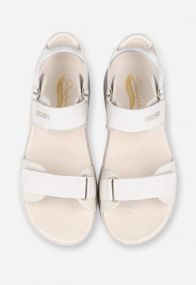 Sandalia deportiva mujer Skechers Arch Fit 2.0 Go-Getter blanca para caminar con estilo
