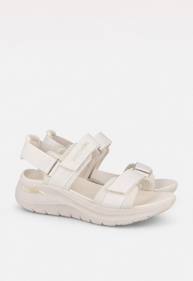 Sandalia deportiva mujer Skechers Arch Fit 2.0 Go-Getter blanca para caminar con estilo