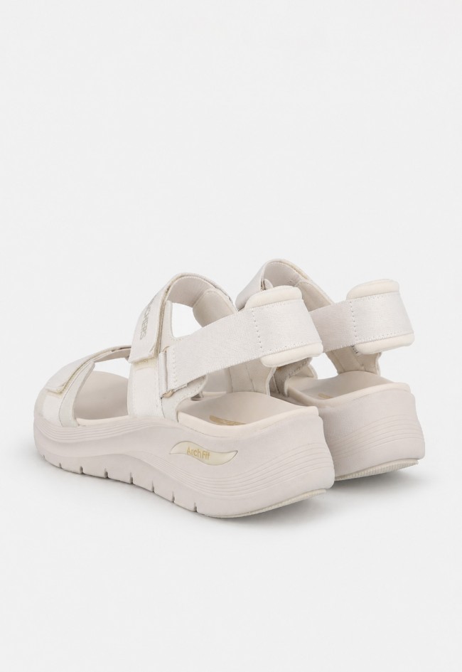 Sandalia deportiva mujer Skechers Arch Fit 2.0 Go-Getter blanca para caminar con estilo