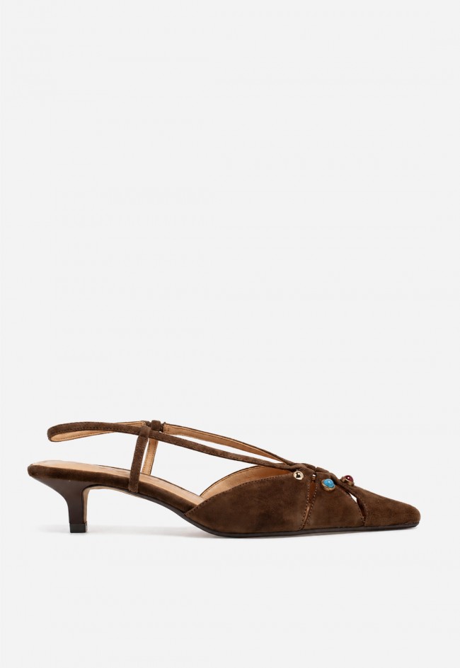 Zapato destalonado de mujer VAS JM1332 en piel – detalle joya y elegancia chic