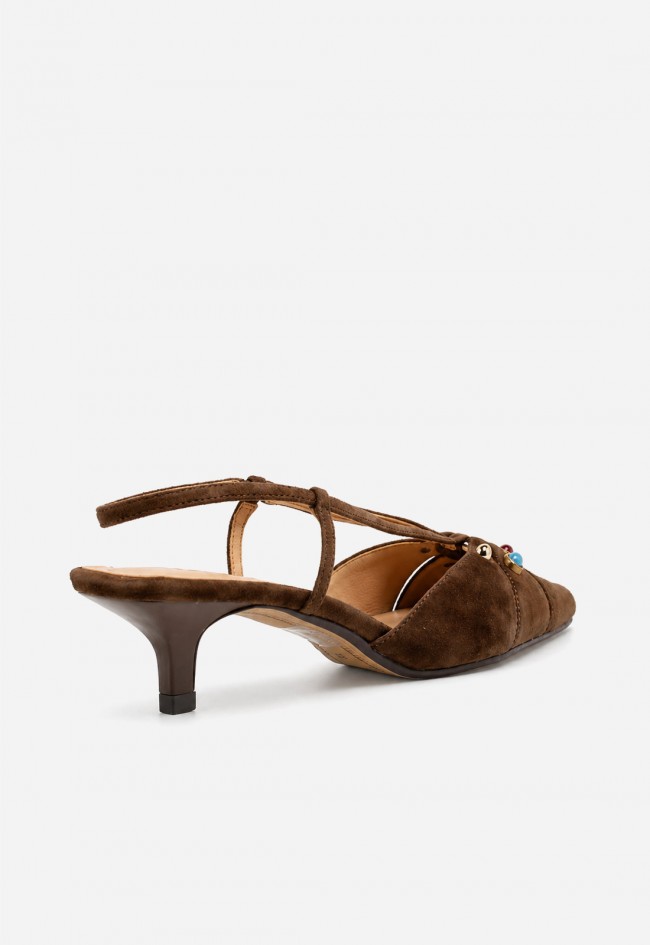 Zapato destalonado de mujer VAS JM1332 en piel – detalle joya y elegancia chic