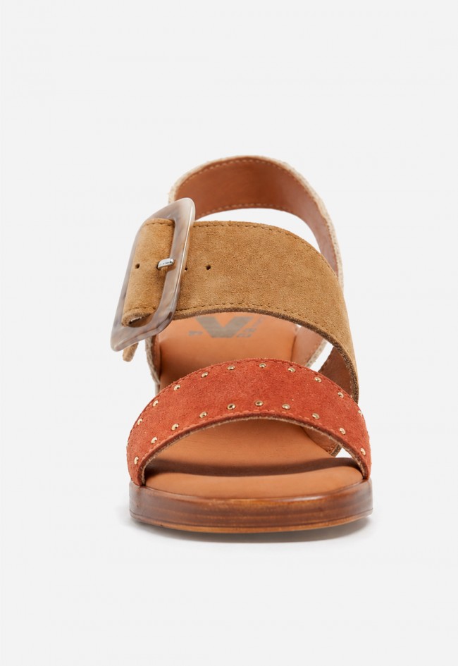 Sandalia mujer piel multicolor VAS New Gotica 12 – tacón cómodo y hebilla XL