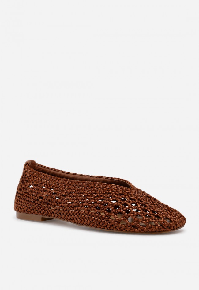 Bailarina mujer cuero VAS YTA009 – trenzado artesanal y estilo boho chic
