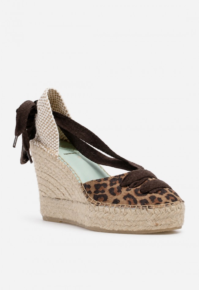 Alpargata mujer piel leopardo Star Love Meridian 156 – cuña de yute y print animal