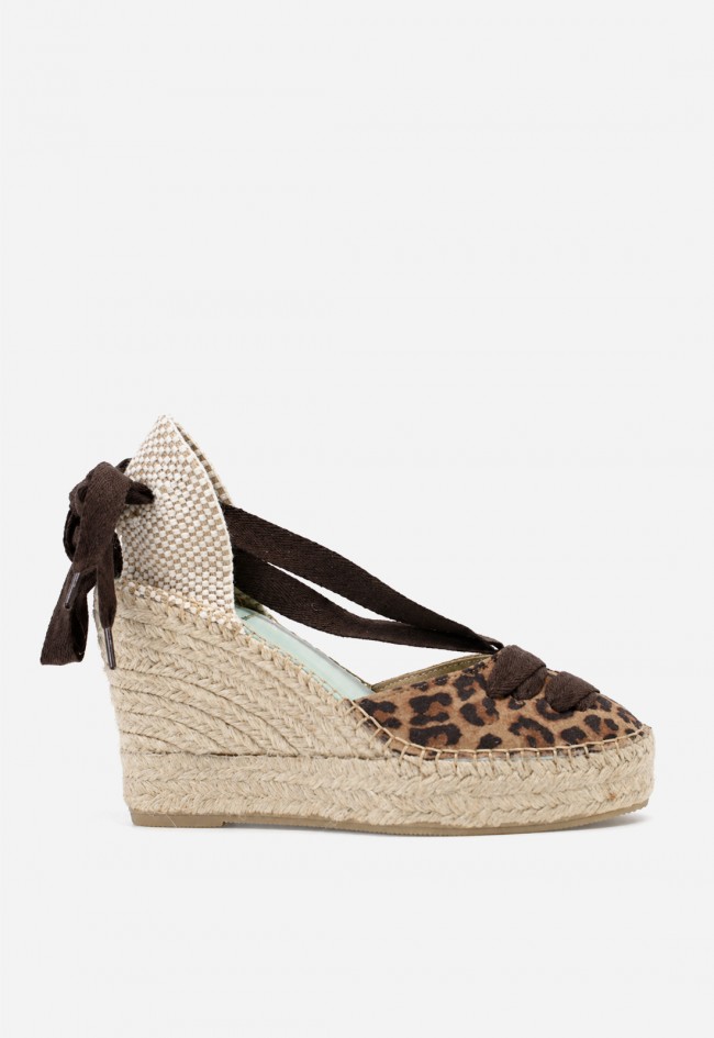Alpargata mujer piel leopardo Star Love Meridian 156 – cuña de yute y print animal