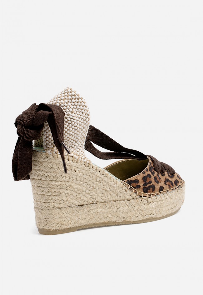 Alpargata mujer piel leopardo Star Love Meridian 156 – cuña de yute y print animal