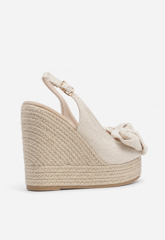 Sandalia esparto mujer hielo Identity 5413 – plataforma de yute y lazo chic