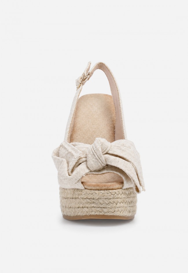 Sandalia esparto mujer hielo Identity 5413 – plataforma de yute y lazo chic