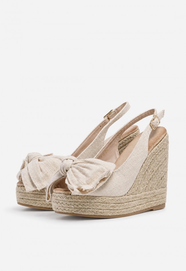 Sandalia esparto mujer hielo Identity 5413 – plataforma de yute y lazo chic