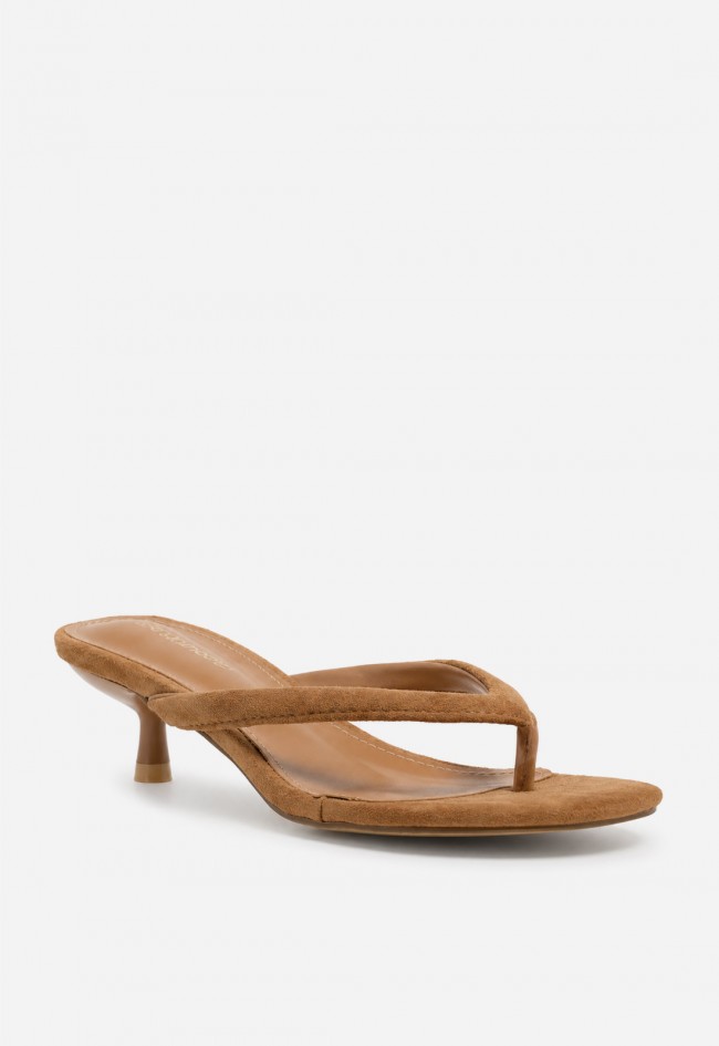 Sandalia mule mujer cuero Identity 3280 – diseño de dedo y tacón kitten chic