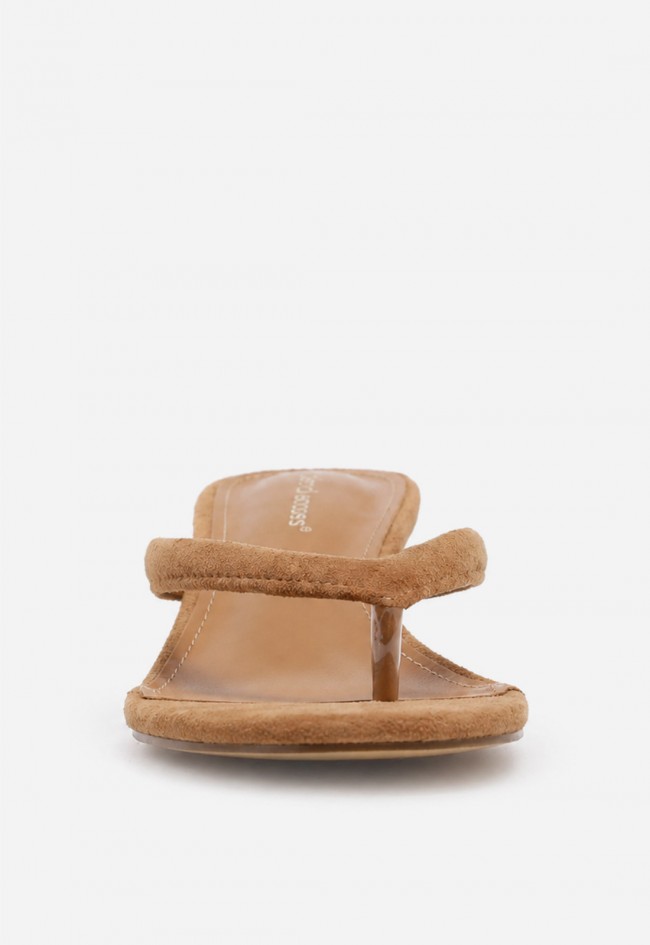 Sandalia mule mujer cuero Identity 3280 – diseño de dedo y tacón kitten chic
