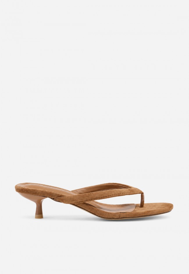 Sandalia mule mujer cuero Identity 3280 – diseño de dedo y tacón kitten chic