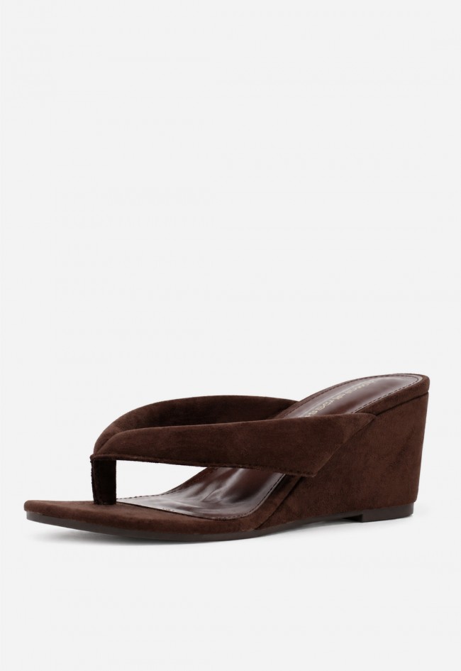 Sandalia mule mujer moka Identity 3279 – cuña cómoda y estilo minimal chic