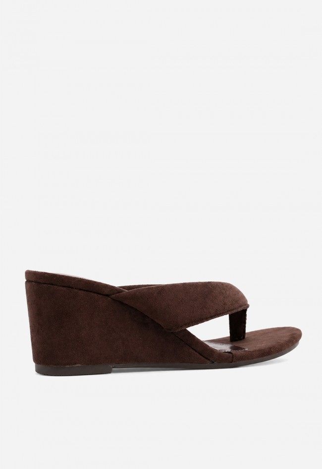 Sandalia mule mujer moka Identity 3279 – cuña cómoda y estilo minimal chic