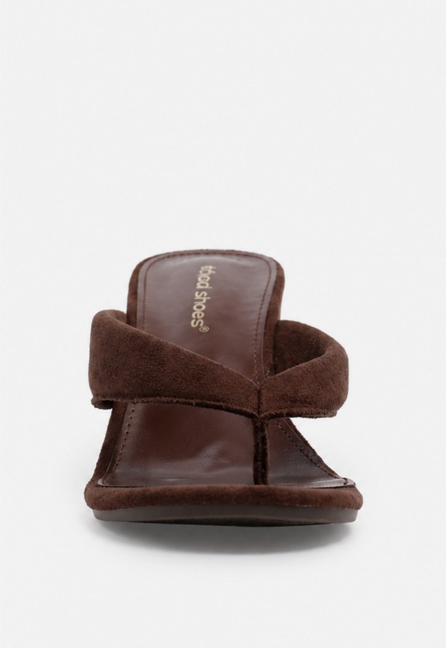 Sandalia mule mujer moka Identity 3279 – cuña cómoda y estilo minimal chic