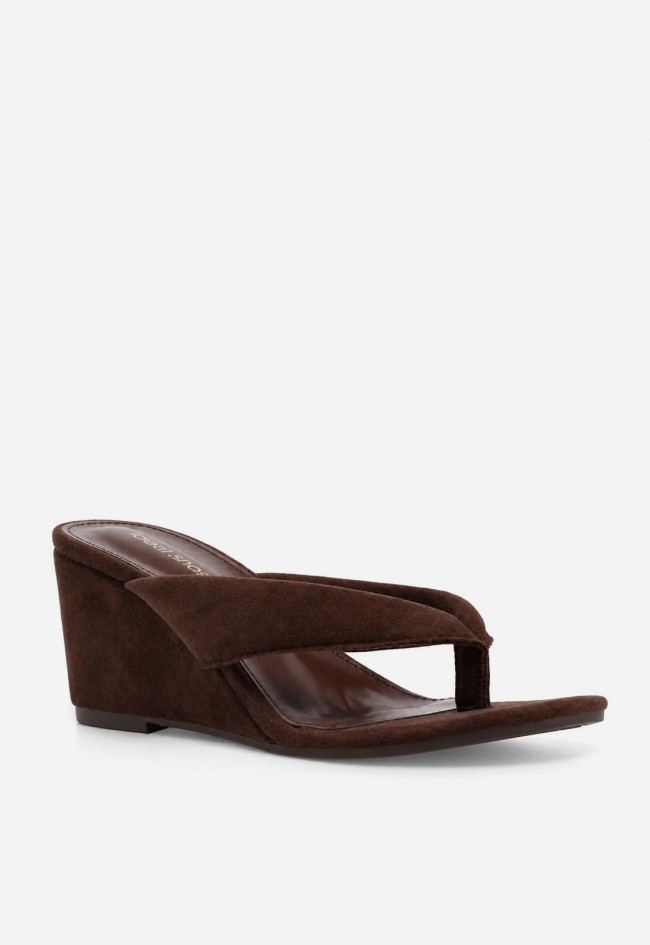 Sandalia mule mujer moka Identity 3279 – cuña cómoda y estilo minimal chic