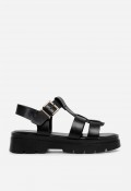 Sandalia cangrejera mujer negra Identity 5645 – estilo urbano con plataforma