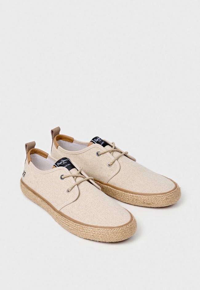 Zapatos blucher hombre Pepe Jeans de cáñamo con suela de yute natural