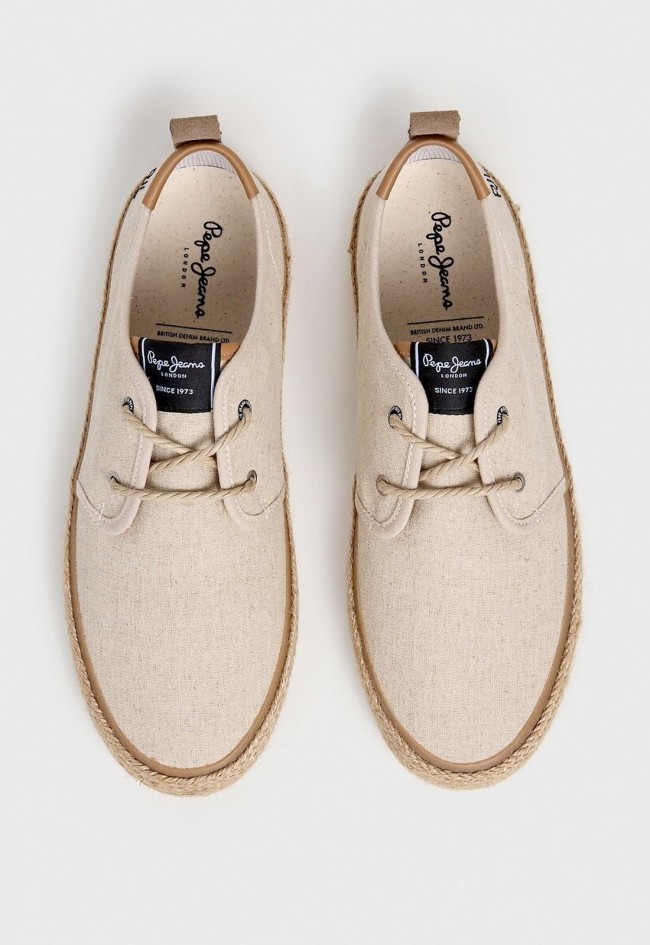 Zapatos blucher hombre Pepe Jeans de cáñamo con suela de yute natural
