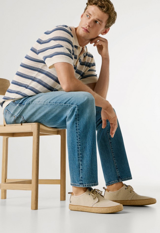 Zapatos blucher hombre Pepe Jeans de cáñamo con suela de yute natural