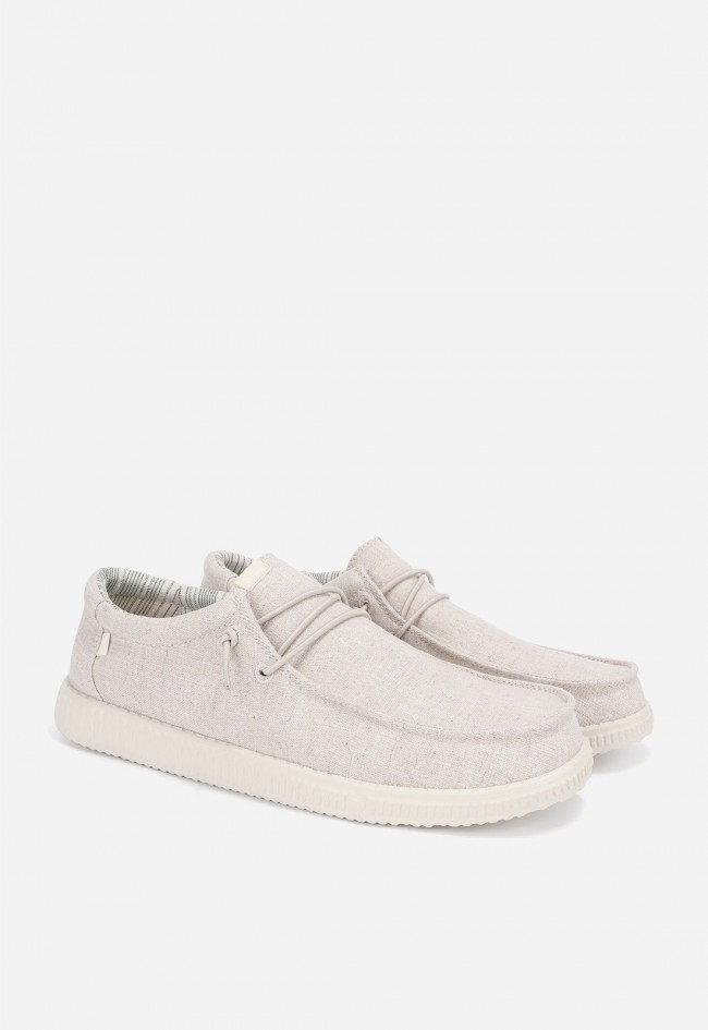 Zapatos wallabi hombre Pitas WP150 Linen crudo transpirables y ultraligeros