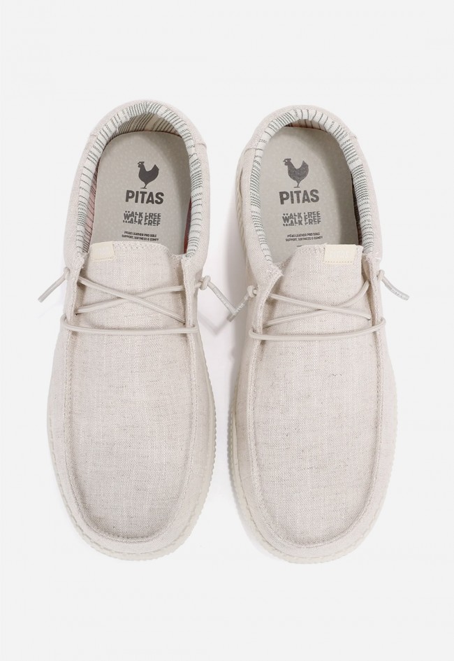 Zapatos wallabi hombre Pitas WP150 Linen crudo transpirables y ultraligeros