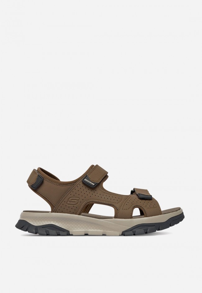 Sandalias hombre Skechers Strap River marrón con velcro y suela cómoda