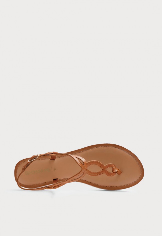 Sandalias Gioseppo Warsaw de piel estilo griego en color cuero
