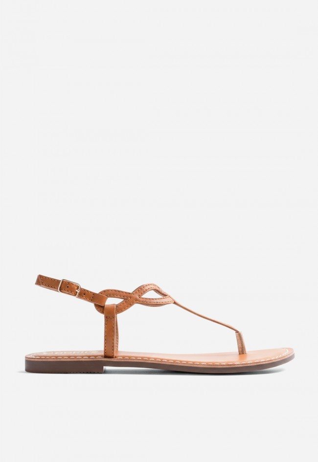 Sandalias Gioseppo Warsaw de piel estilo griego en color cuero