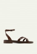 Sandalias Porronet Cecilia de piel moka estilo esclava