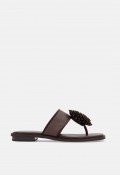 Sandalias planas Noa Harmon Petal con flor de rafia