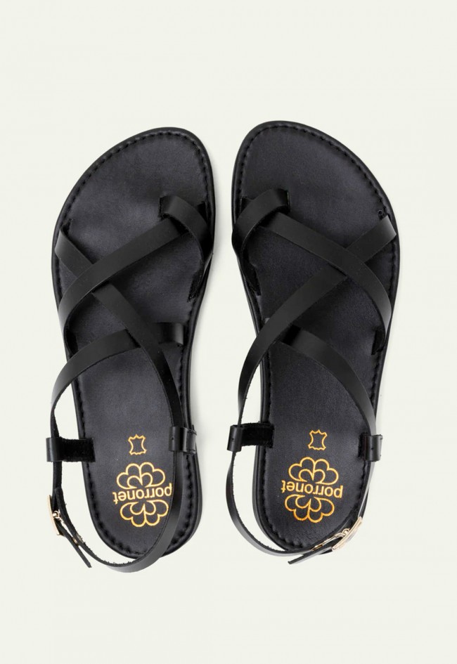 Sandalia de mujer negro Porronet 3206