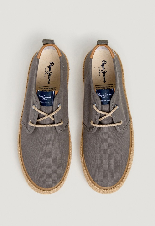 Zapatos blucher de hombre Pepe Jeans con yute natural y estilo casual