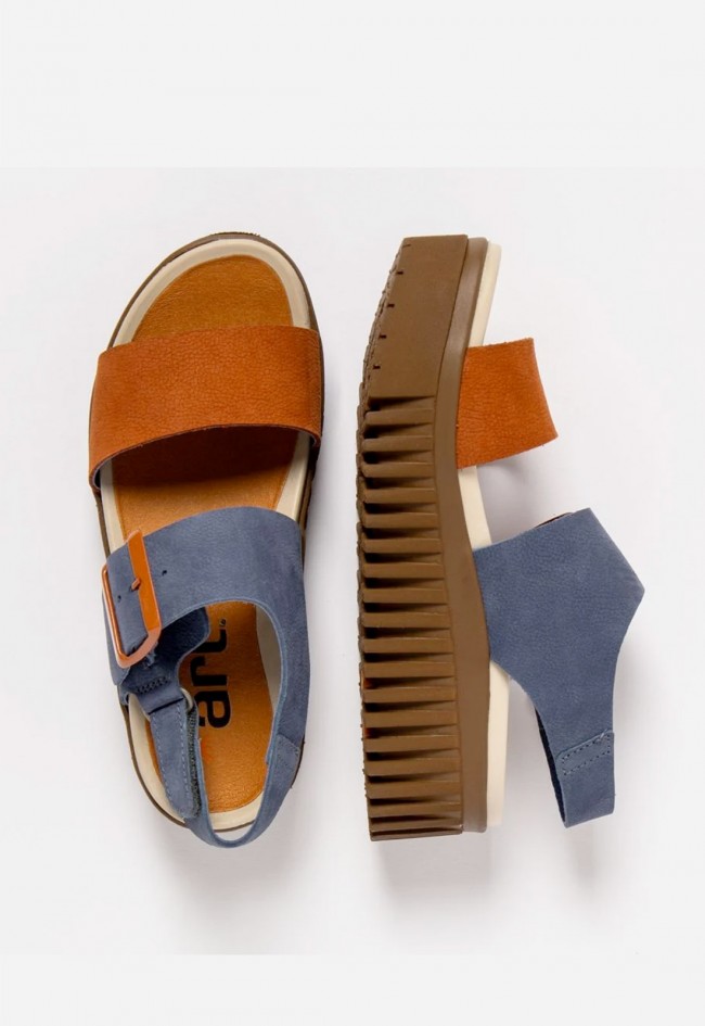 Sandalia mujer Art Brighton en piel multicolor con plataforma Softlight