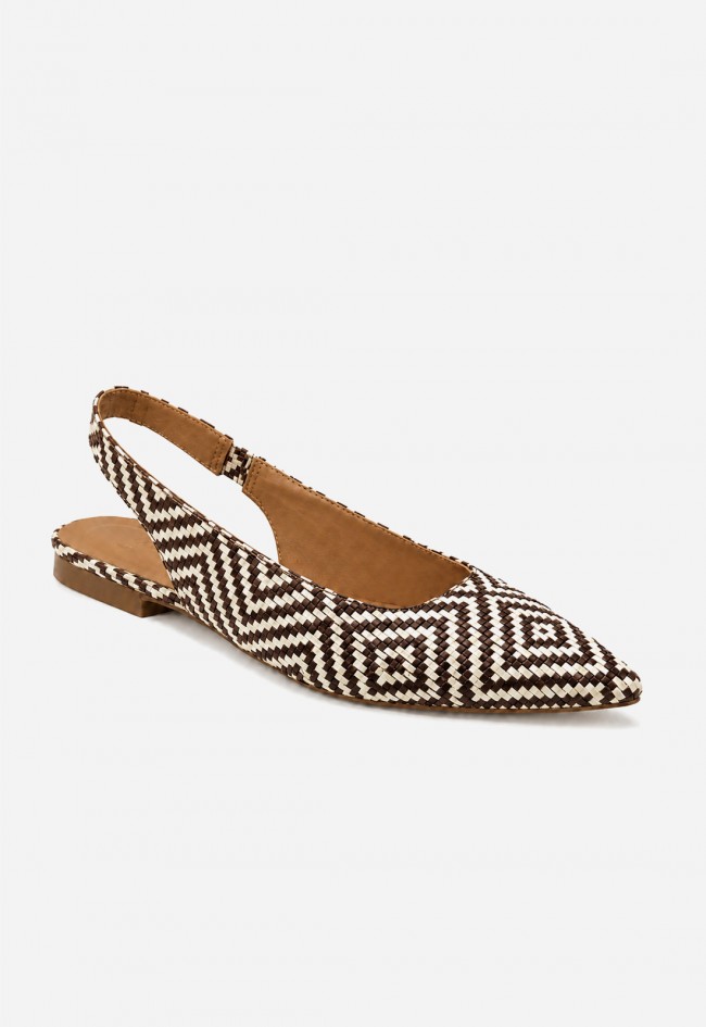Zapato destalonado GLO Pop de piel con diseño trenzado chic