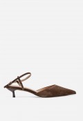 Zapato destalonado VAS YR1051 de piel color chocolate