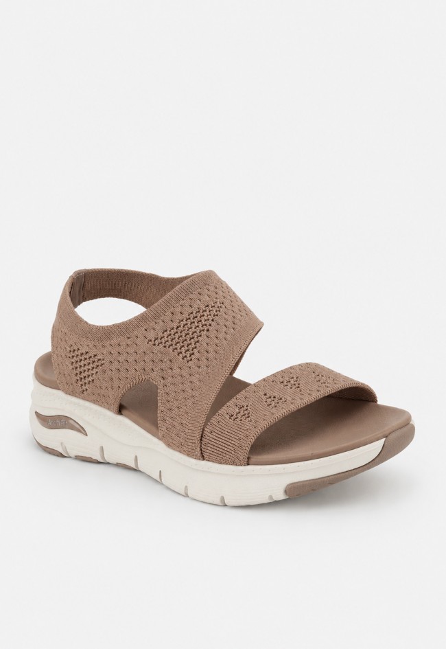 Sandalia deportiva Skechers Arch Fit Brightest Day taupe con confort anatómico