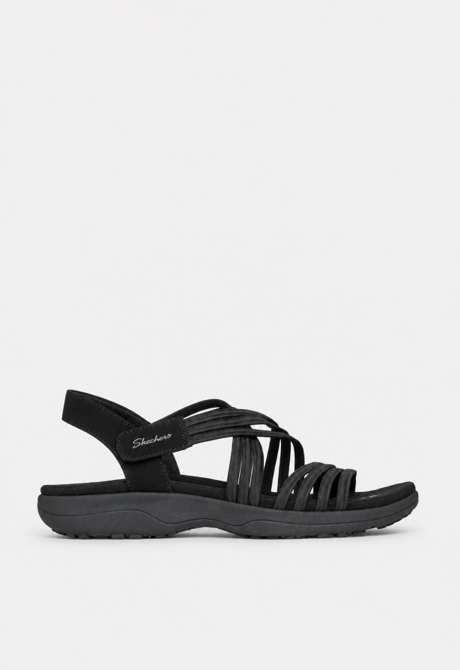 Sandalia deportiva Skechers Reggae Slim Sunnyside negra con Memory Foam