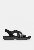 Sandalia deportiva Skechers Reggae Slim Sunnyside negra con Memory Foam